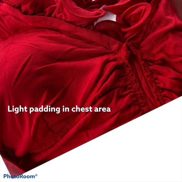 Lipstick ruffle halter tank - Picture 4 of 6